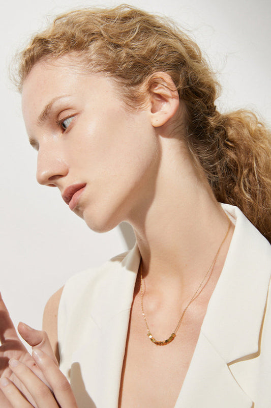 Gold Sugar Cube Necklace