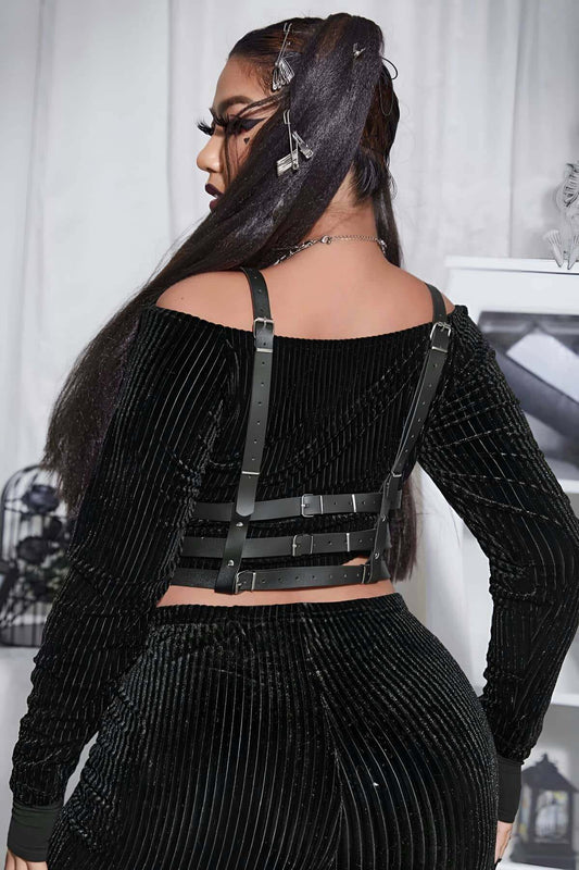 Fantasy Leather Chest Harness, Women's Overbust Harness