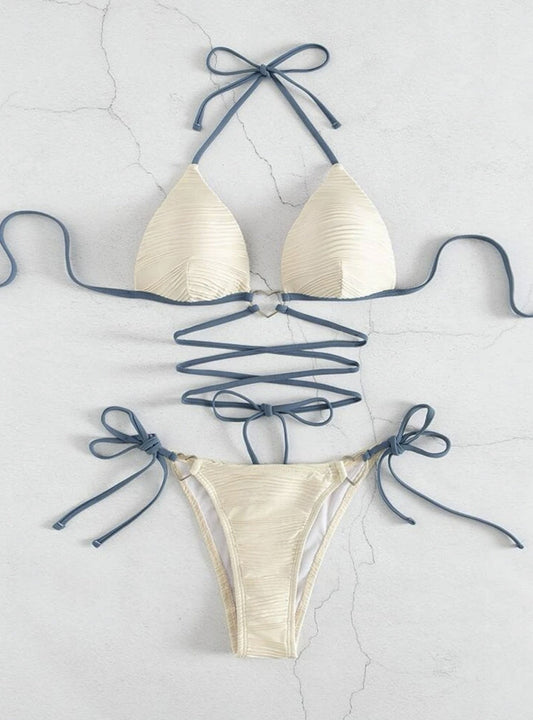 Chic Triangle Bikini – Tropical Bloom
