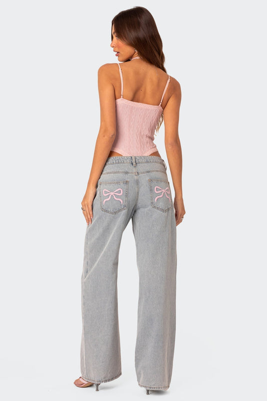 CharmTieâ„¢ - Elegant Bow Denim