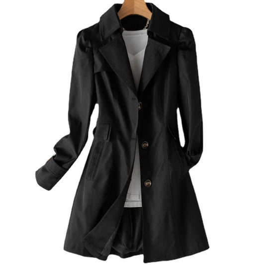 Serene Women’s Classic Double-Breasted Trench Coat