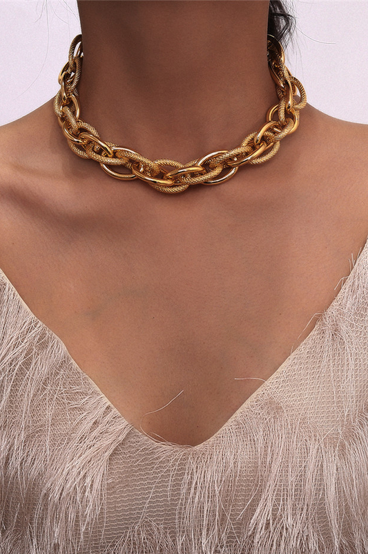 Punk Lock Choker Necklace