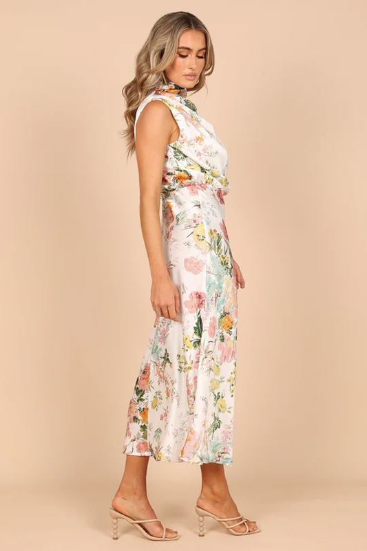 Anabelle Halter Neck Midi Dress
