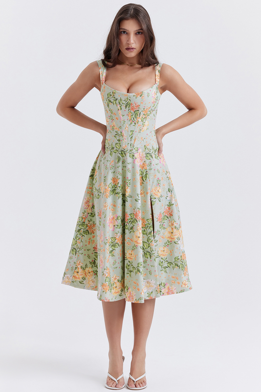 Saira Floral Print Midi Sundress