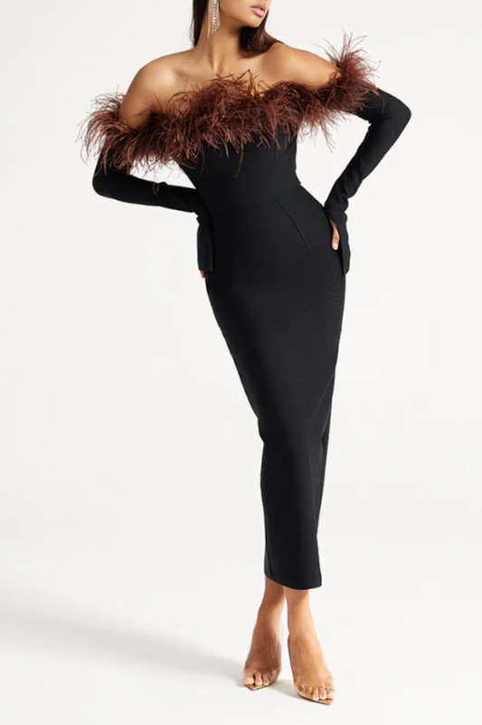 Black Orion Midi Dress