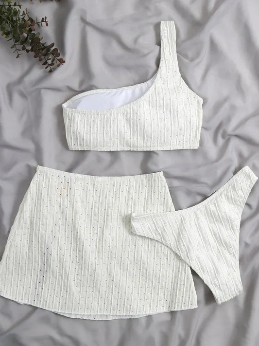 Minimalist Cut-Out Bikini – Floral Dream