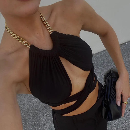 Walking Along The Road Crop Top
