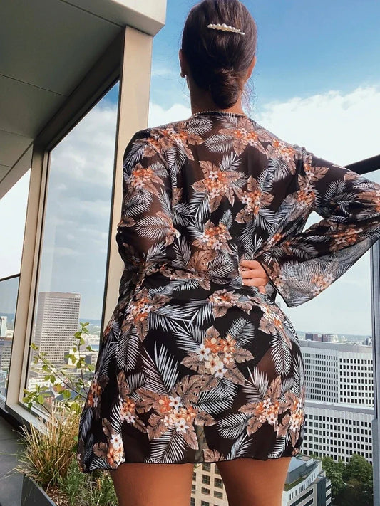 Luxe Strappy Swimsuit – Floral Dream