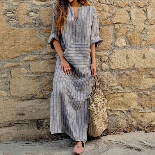 Yvonneâ„¢ - Striped Maxi Dress