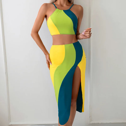 High-Neck Pink Crochet Layer