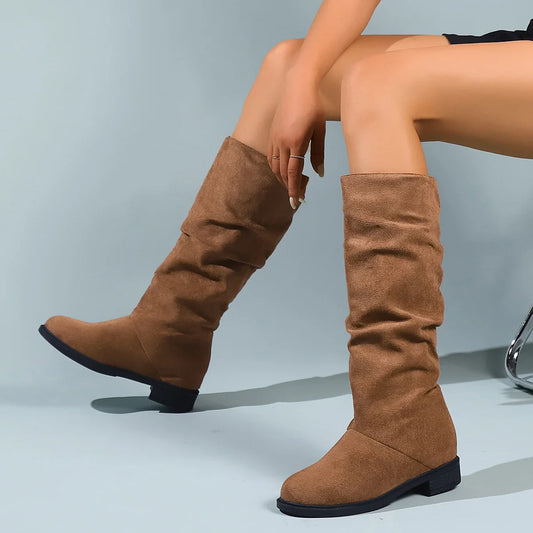 Shadow On The Trail Mid-Calf Boots