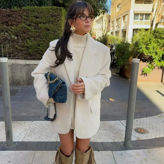 Eden Women's Faux Fur Blazer Jacket