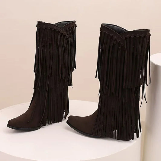 Juniper Women's Knee-High Boots | Fringe