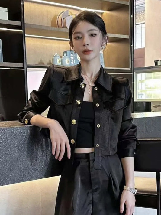 I Don'T Wanna Keep Secrets Crop Polished Jacket