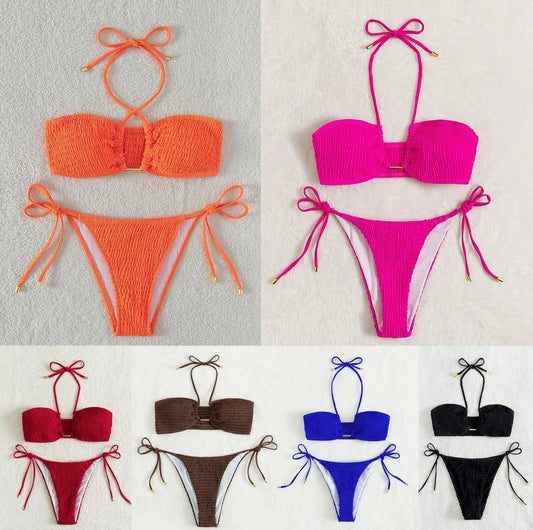 Chic Strappy Swimsuit – Satin Glow