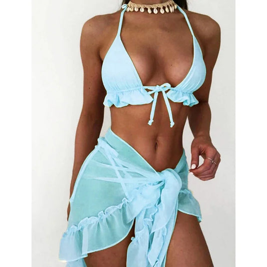 Ruffled Backless Luxe Throw-On