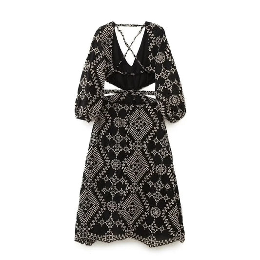 Bring Up The Drama Midi Dress