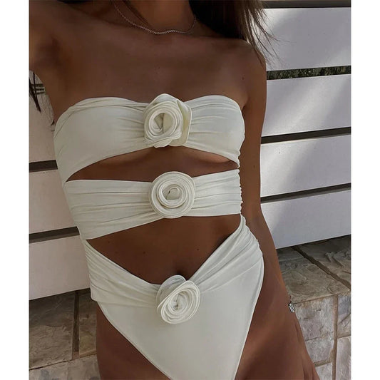 Floral Lace Swim Dress