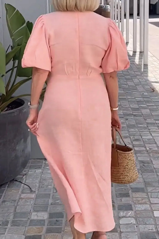 Shaylaâ„¢ - Elegant V-Neck Dress