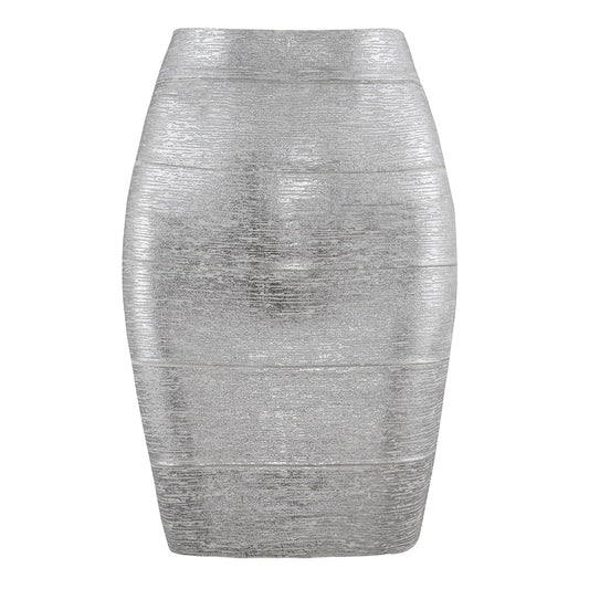 Glitter & Gold Pencil Skirt