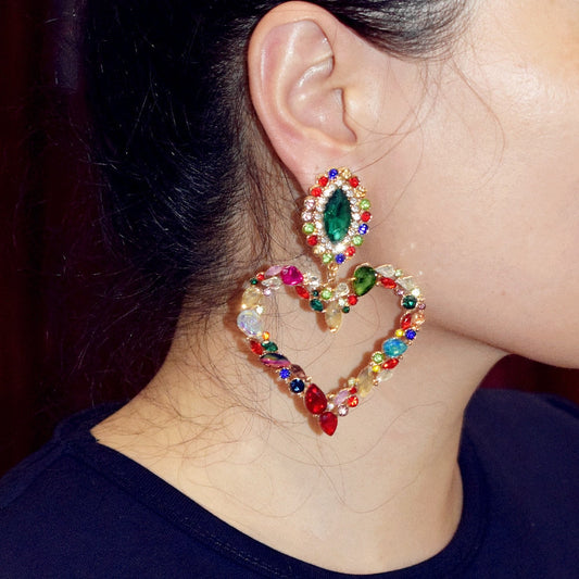 Rise And Shine Heart Drop Dangle Earrings