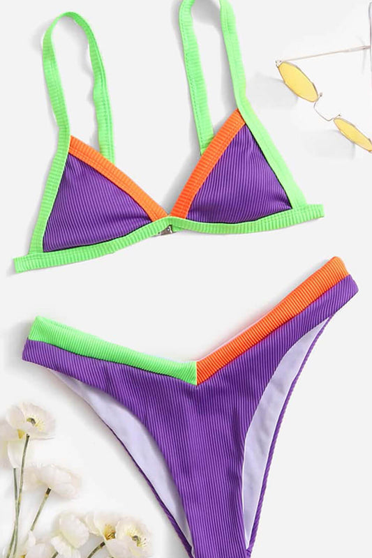 Refined High-Waist Bikini – Tropical Bloom