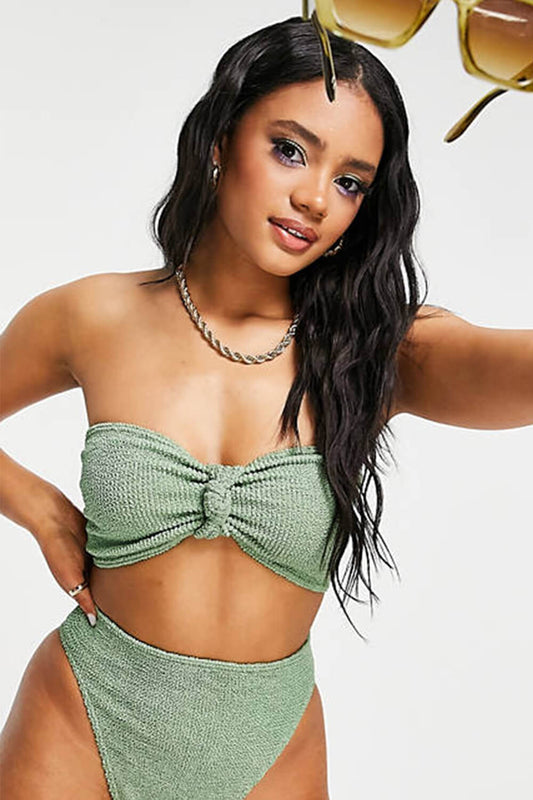 Elegant High-Waist Bikini – Vintage Chic