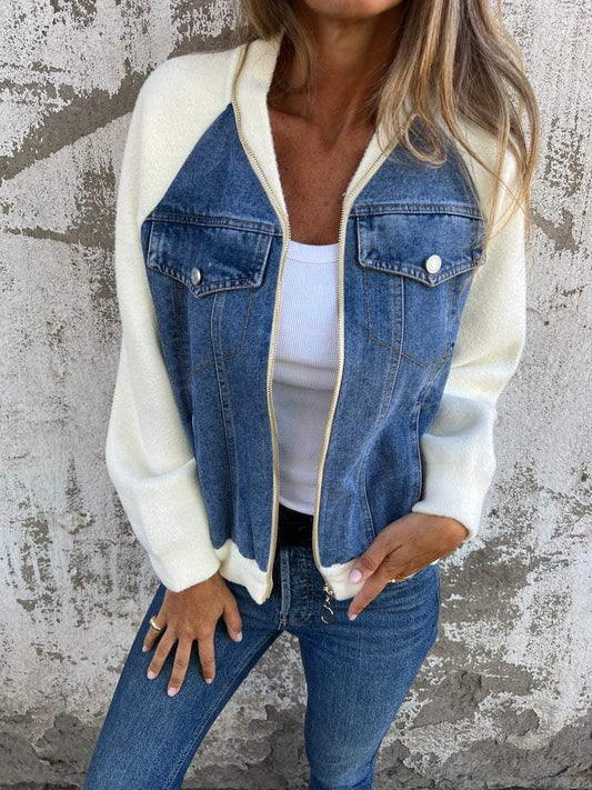 Ruthâ„¢ Cozy and Stylish Denim Fleece Jacket