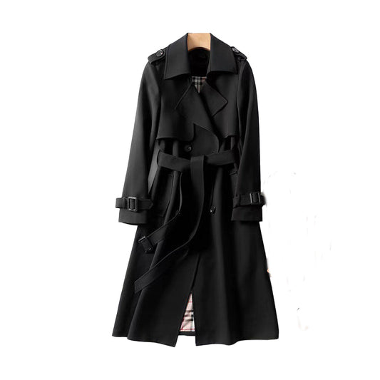 Luna Women’s Double-Breasted Belted Trench Coat