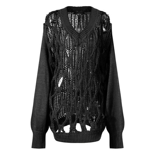 Look At Me Now Hollow Out Winter-Ready Sweater