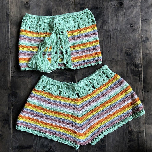 Hot Fun Crochet Bandeau Bikini