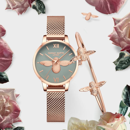 Queen Bee Bracelet Round Watch