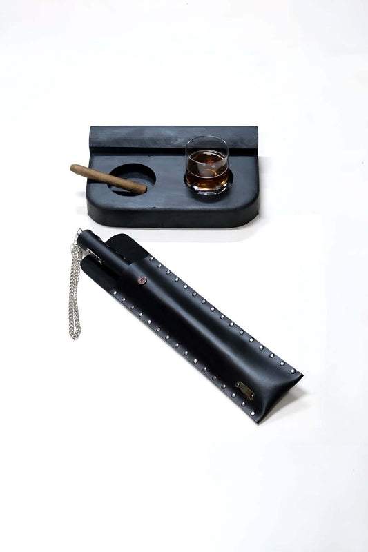 Set of 2, Whip and Ashtray - Cup Holder Set - Master Collection