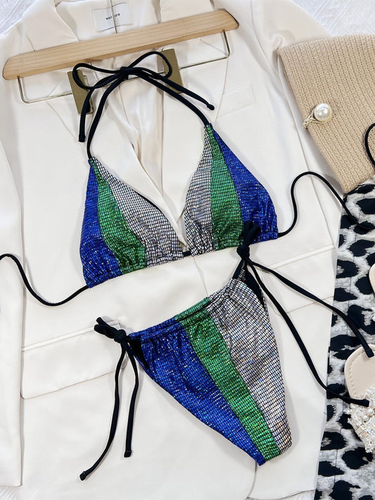 Bold Strappy Swimsuit – Satin Glow