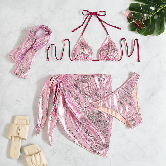 Minimalist Triangle Bikini – Sun-Kissed