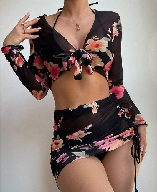 Chic Triangle Bikini – Satin Glow