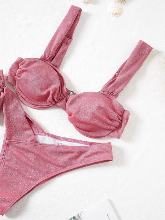 Boho Cut-Out Bikini – Crisscross Style