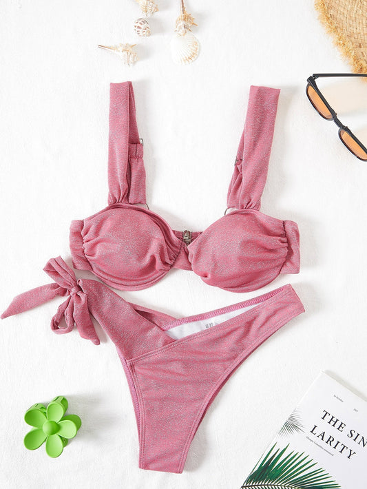 Boho Cut-Out Bikini – Crisscross Style