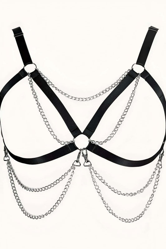 Sexy Rubber Breast Harness