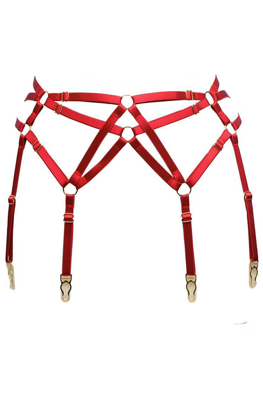 Sexy Rubber Harness Garter