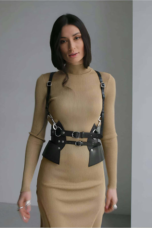 Leather Dress Belt, Belt Over T-Shirt, Stylish Leather Belt