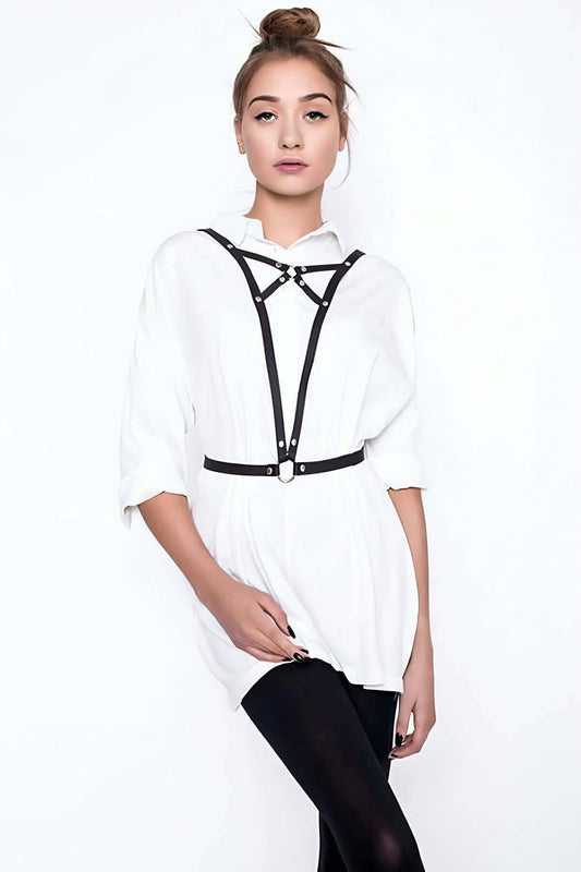 Stylish Harness with Cross Detail on Chest