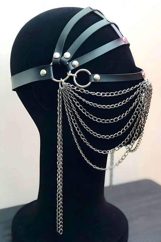 Chain Leather Sexy Mask