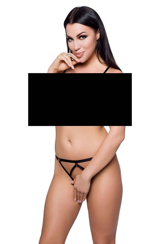 Sexy Rubber Panties with Open Crotch