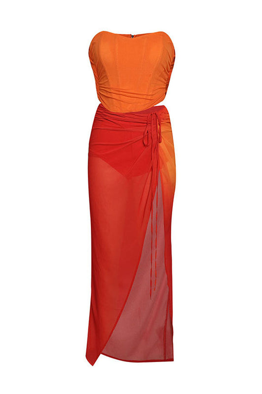 Red Taste of Summer Skirt Set