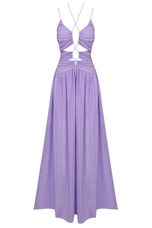 Ruched Cutout Maxi Dress