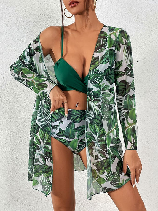Sculpted High-Waist Bikini – Floral Dream