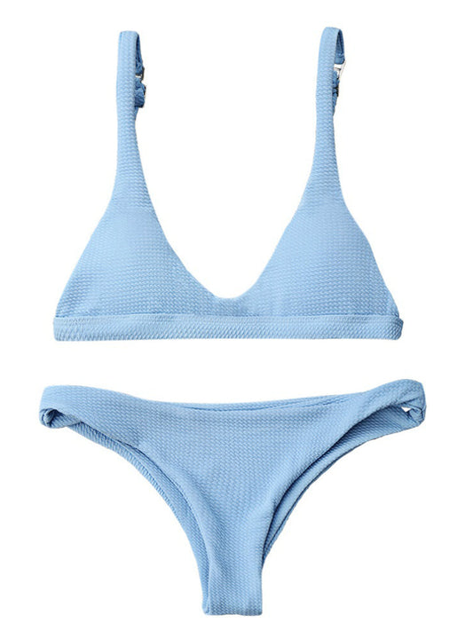 Bold High-Waist Bikini – Satin Glow