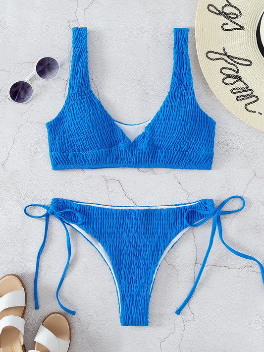 Elegant Cut-Out Bikini – Floral Dream