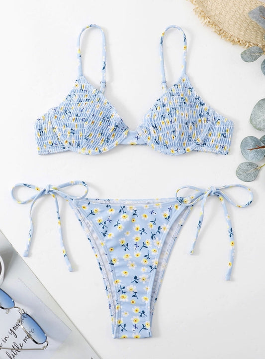 Sculpted Strappy Swimsuit – Tropical Bloom